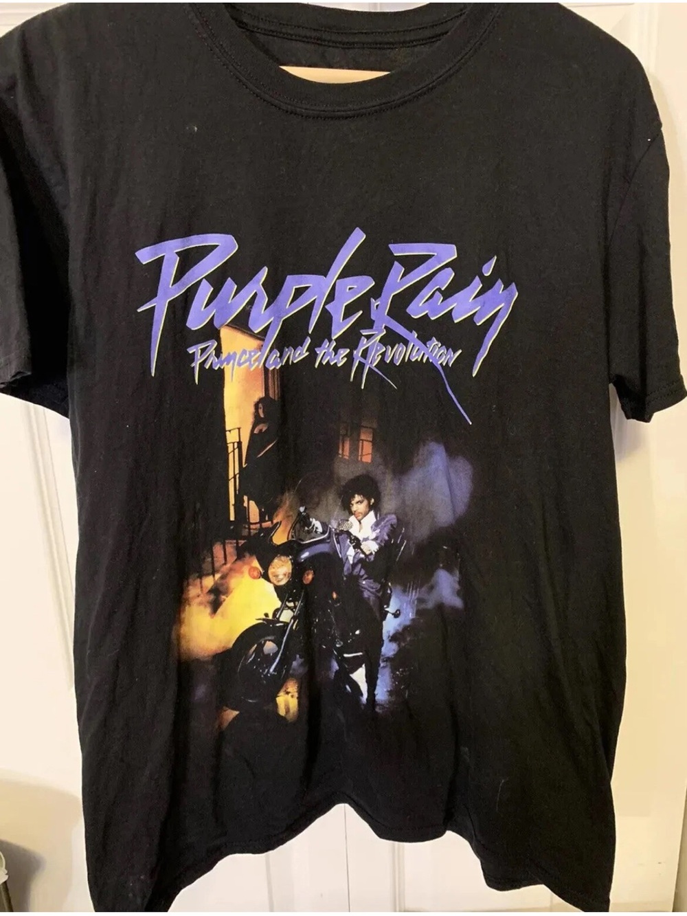 Purple Rain Prince and the Revolution Sz L Black  T Shirt